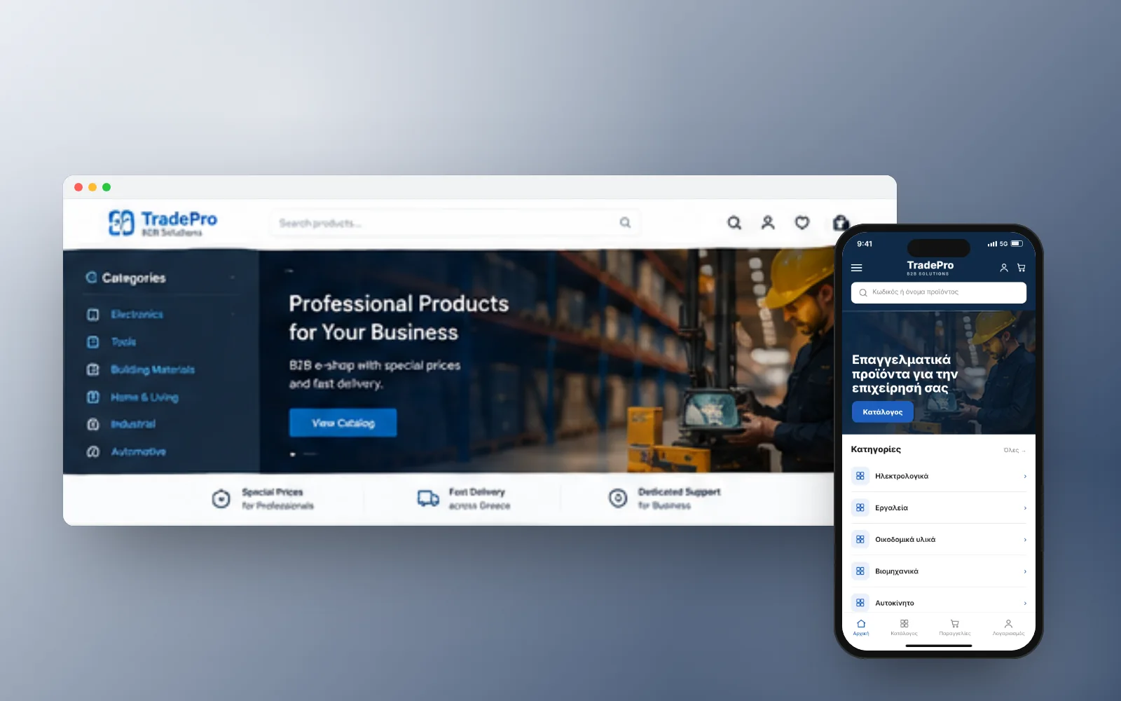 Eshop TradePro, B2B / Χονδρική
